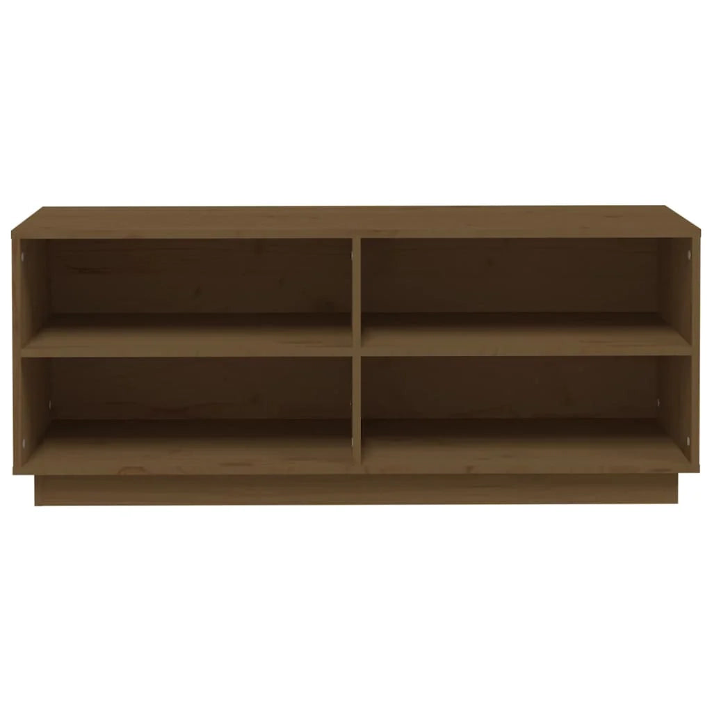 Scarpiera mobile contenitore per scarpe mobile per ingresso/corridoio/soggiorno 110 x 34 x 45 cm legno massello di pino marrone 02_0021873