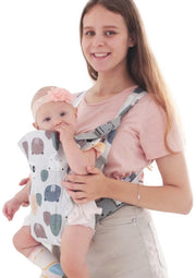 Porta Bambino - Porta Bambini - Portafiglio per Bambini – Portafiglio leggero e respirante 4-in-1 (3,6-16,8 kg), con disegno foglia e orso.