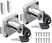 Due Cam Lock 22 mm, serratura di sicurezza con chiave, diverse serrature per mobili, serratura a vite, serratura per cassetti, armadi, posta, cassetti, arredamento, ufficio