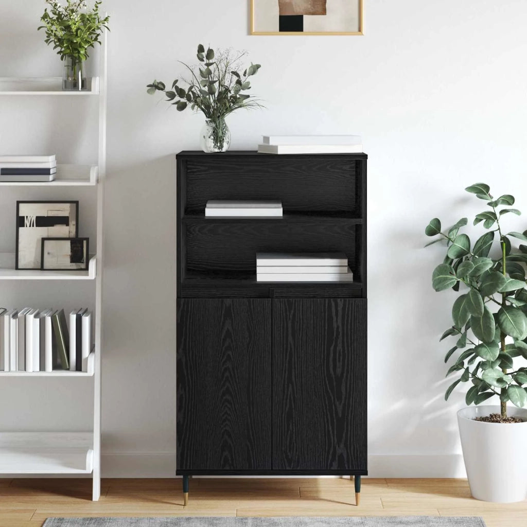 Credenza Nero 60 x 36 x 110 cm Legno multistrato 879618