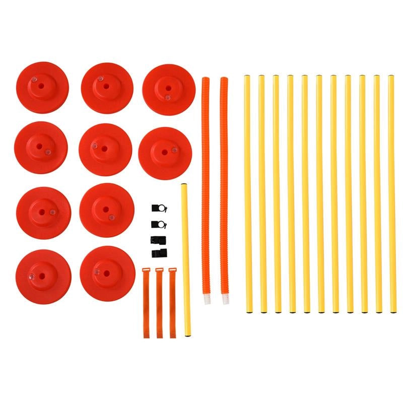 SET AGILITY DOG CON PALETTI ED ANELLO REGOLABILE PER ADDESTRAMENTO CANI