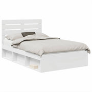 Letto matrimoniale | Letto per adulti | Struttura del letto Bianco 120 x 200 cm Pino massello
