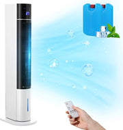 Ventilatore a Torre da 104 cm con Telecomando e Raffreddamento ad Acqua, 4 In 1 con Raffreddamento Umidificazione, Oscillazione di 50°, Timer 12 Ore, Silenzioso per Camera da Letto, Soggiorno