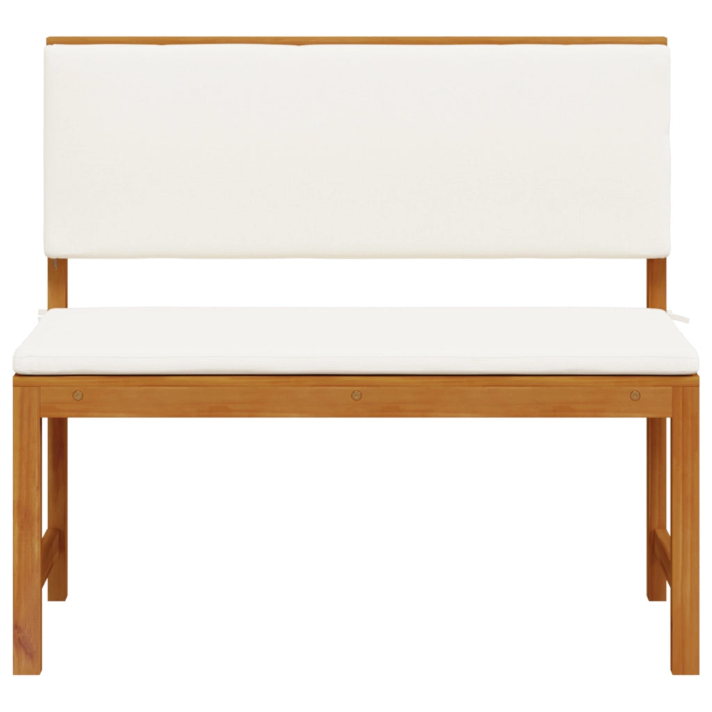 panca da giardino  con cuscini 100x50x91 cm in legno massello di acacia