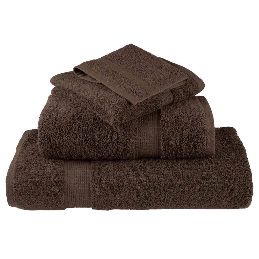 Asciugamani per ospiti Premium SOLUND 4 pz Marrone 30x50 cm 600 g/m² 137231