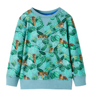 Felpa da Bambino Verde Chiaro MÃ©lange 128