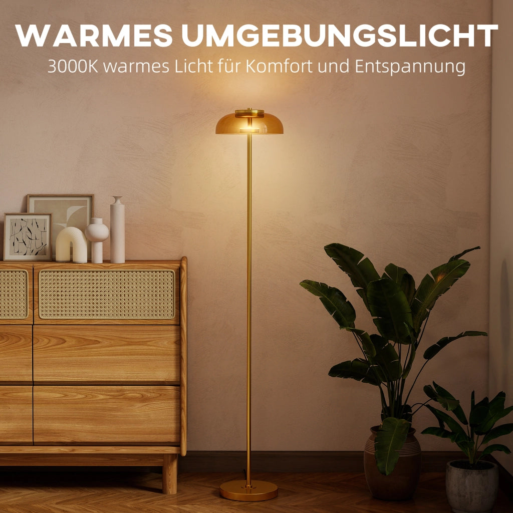 Lampada da terra LED per soggiorno ¨C zephmum ¨C ottone 25x25x134 cm