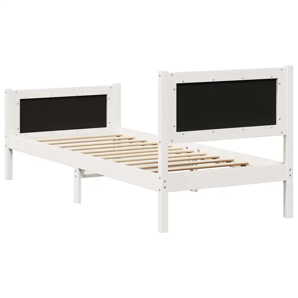 Struttura del Letto Bianco e grigio chiaro 80 x 200 cm 878503