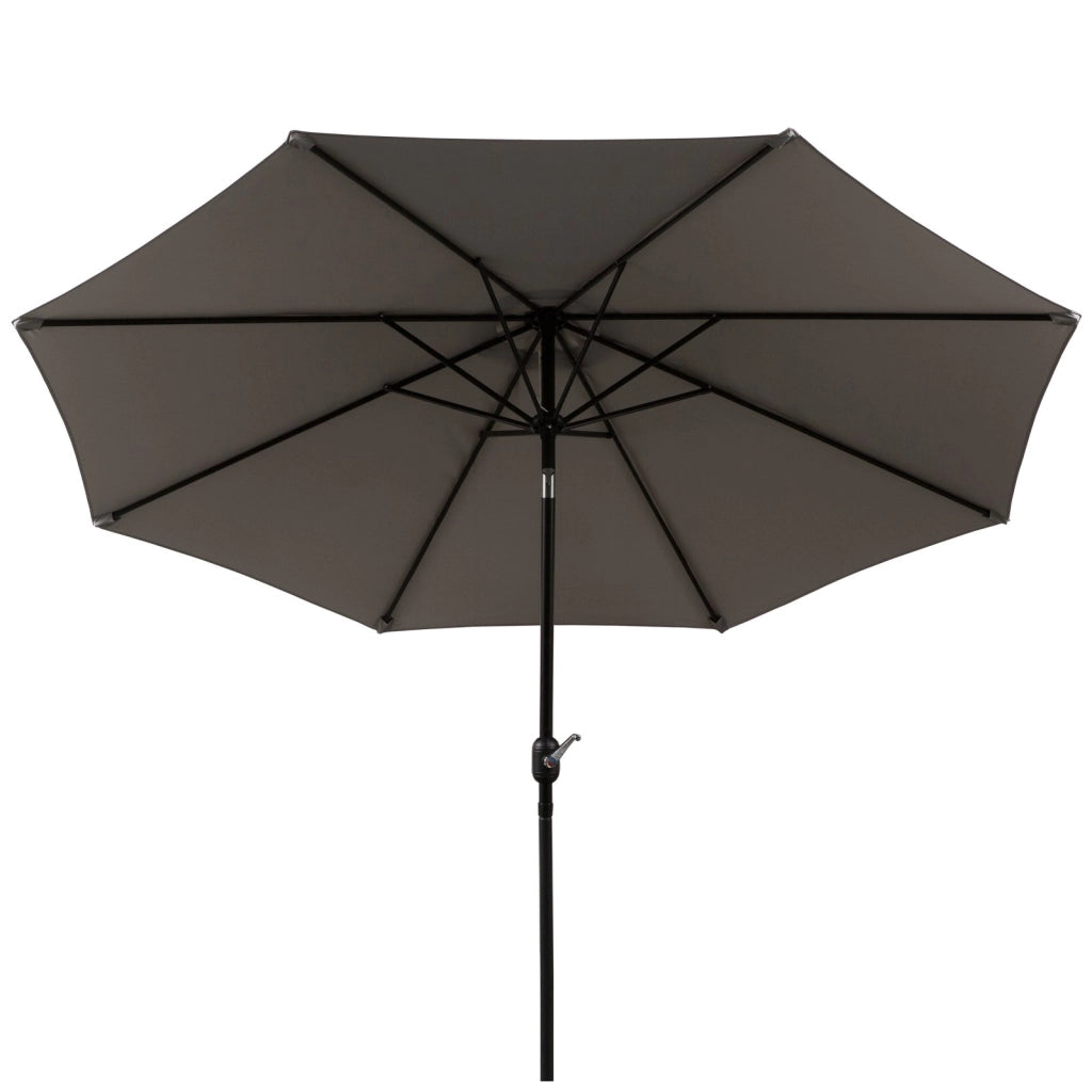 Easycomfort Ombrellone da Giardino 3x2.50 m Inclinabile, con Manovella e Palo Smontabile Grigio Chiaro