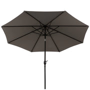 Easycomfort Ombrellone da Giardino 3x2.50 m Inclinabile, con Manovella e Palo Smontabile Grigio Chiaro