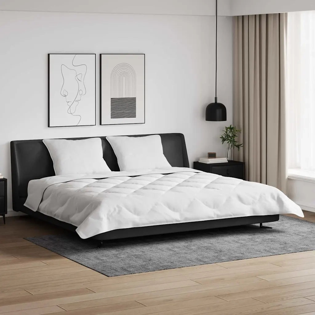 vidaXL Duvet Invernale 3 pcs Bianco 240 x 200 cm Microfibra