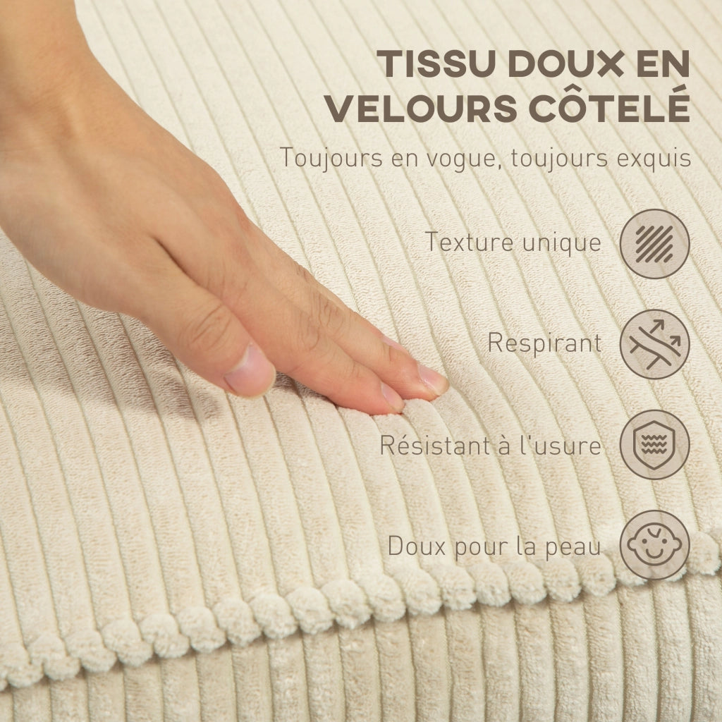 Poltrona reclinabile con poggiapiedi ¨C zephmum ¨C beige 72x83x107 cm