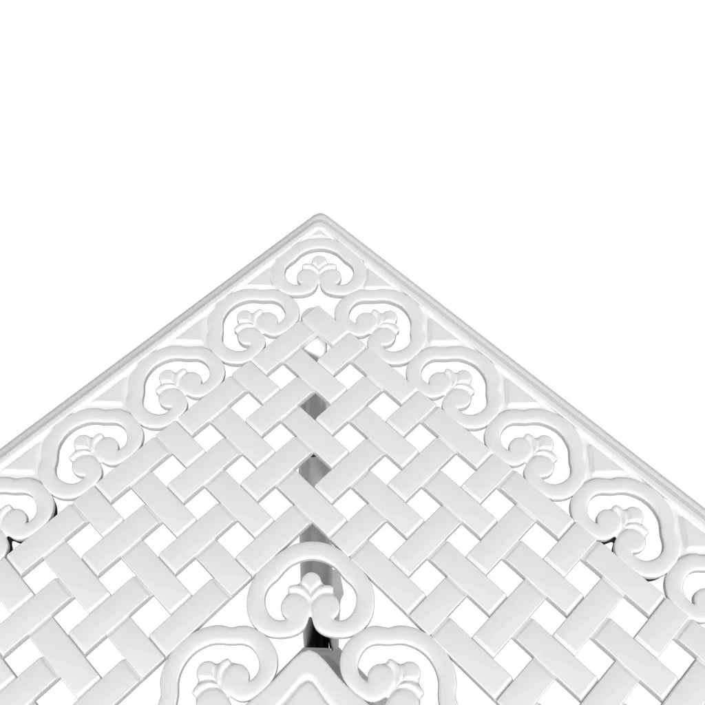 Tavolo da Giardino Bianco 80x80x75 cm in Alluminio Pressofuso 4002813