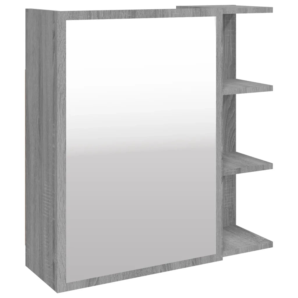Mobile da Bagno a Specchio Grigio Sonoma 62,5x20,5x64 cm Legno cod mxl 76918