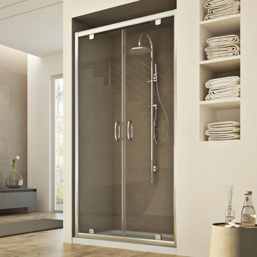Porta Doccia 110CM H185 trasparente  mod. Sintesi 2 Ante