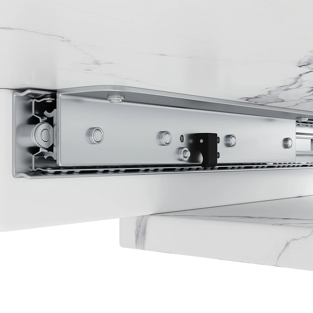 Tavolo allungabile in marmo - Xylo - 120-160x80x76 cm - Pi¨¨tement a farfalla