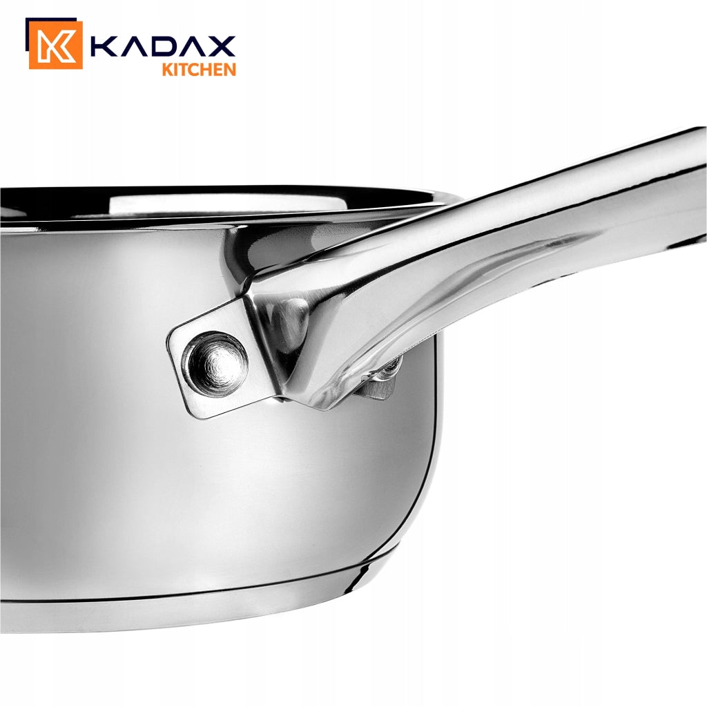 Pentola in acciaio inox KADAX da 1,5 L per piani cottura a induzione e gas, diametro 16 cm.