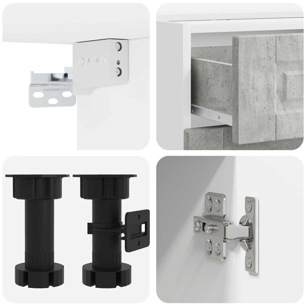 Unità Cucina PORTO 5 pcs Grigio Cemento Legno ingegnerizzato 3438278