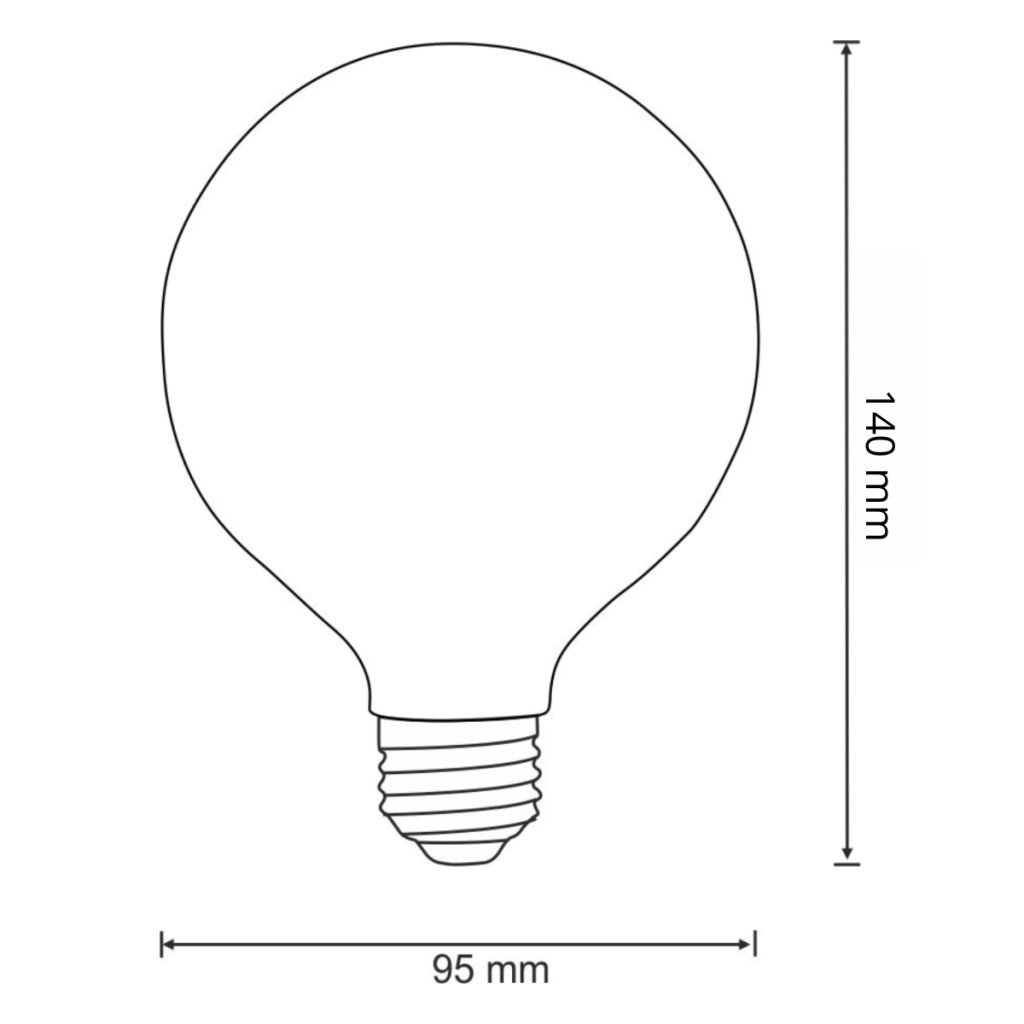 Lampadina LED Filamento G95 E27 7,5W 4000K 1055lm Polux