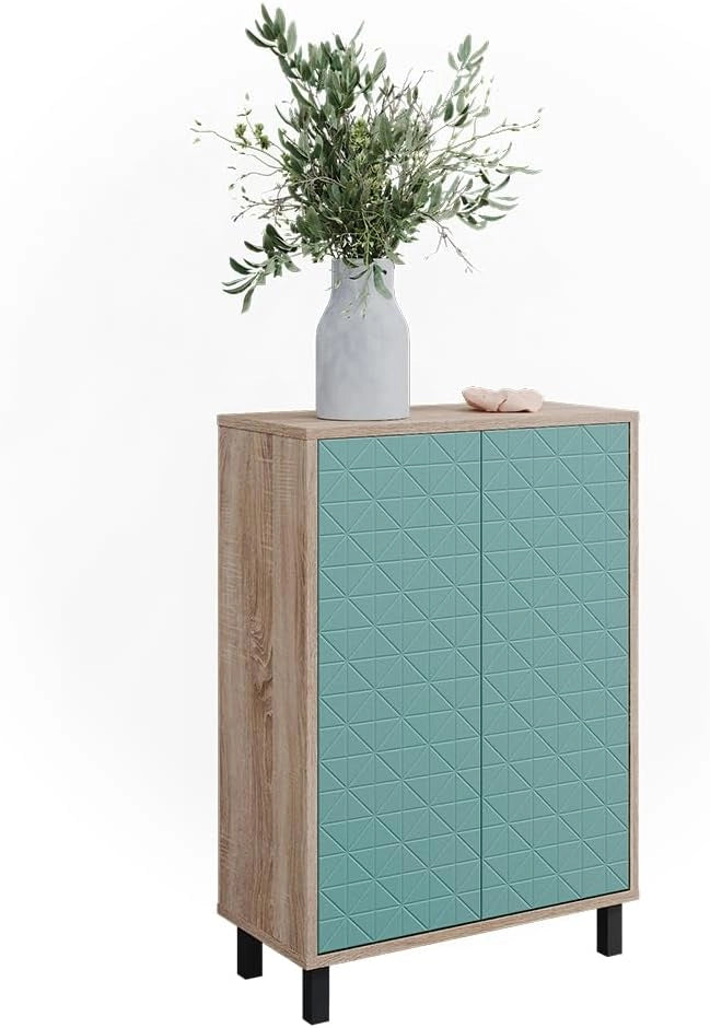 Mobiletto bagno Agasta, Verde menta, 56.2 x 83.2 cm, combinabile con i mobili Agasta per riporre oggetti in bagno