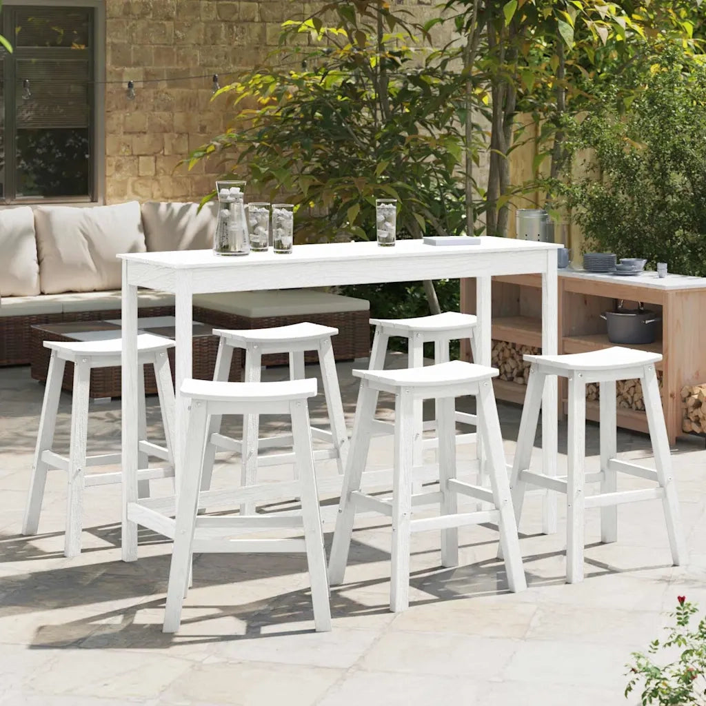 Set Bar da Giardino 6 pcs Bianco HDPE 3335807
