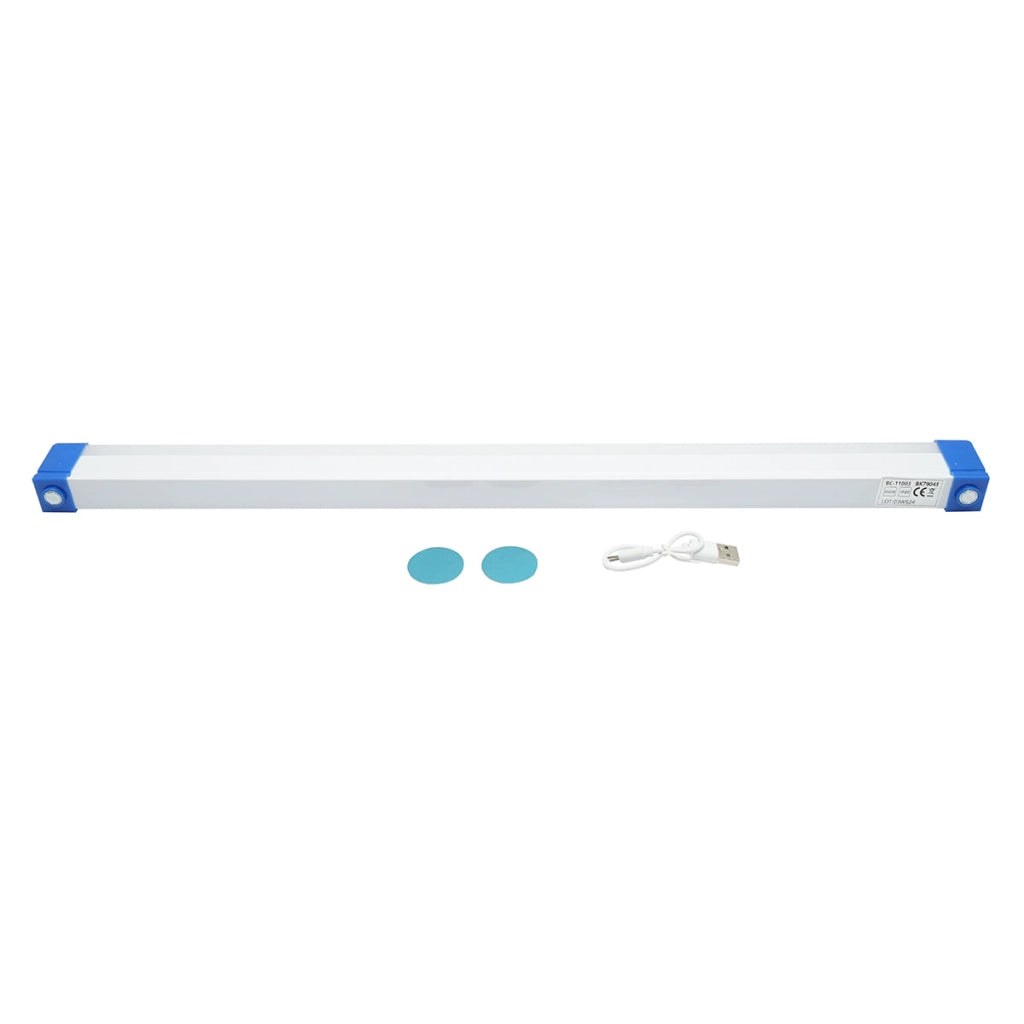 Lampada LED 90W, 6500K con impugnatura magnetica e batteria ricaricabile 2400mAh 520x23x38mm IP20