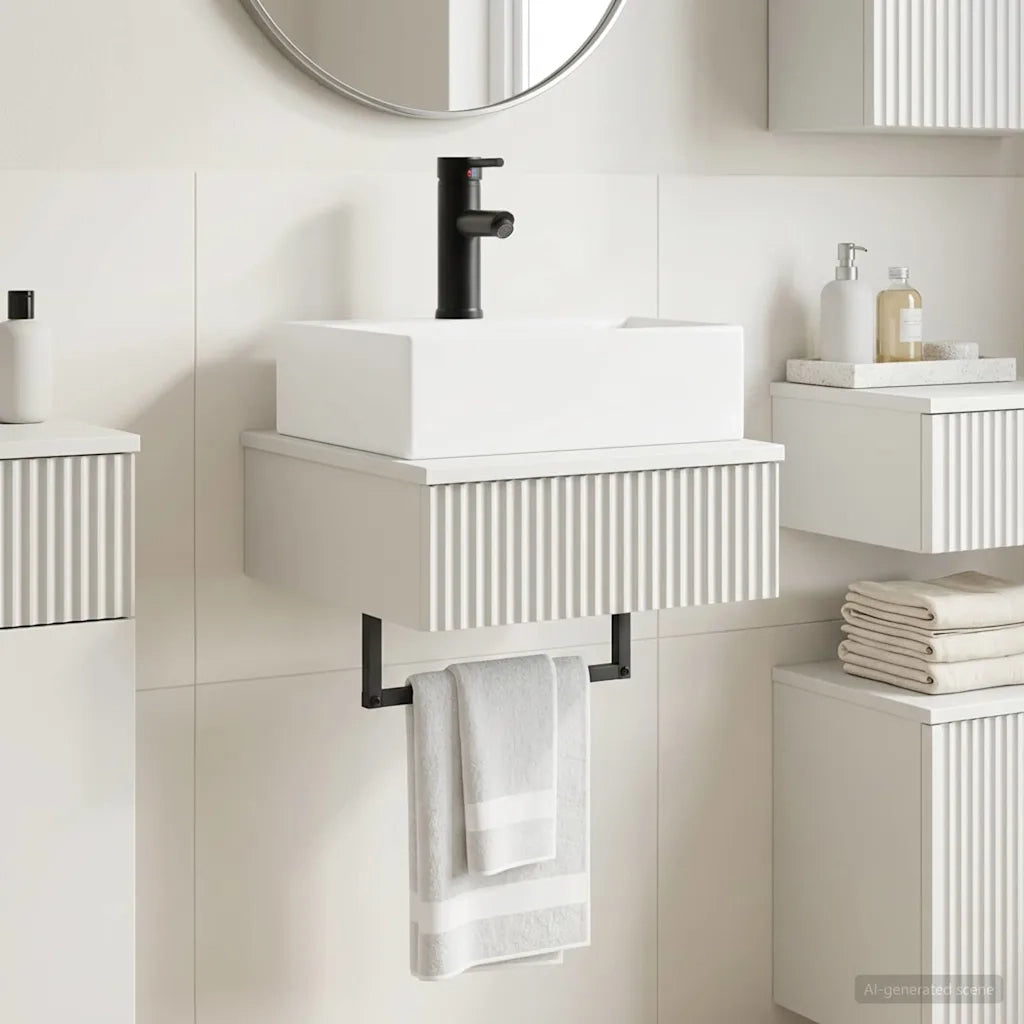 Lavabo da Parete Bianco 40 x 41 x 39 cm Legno ingegnerizzato 890198