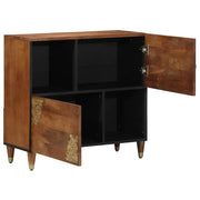 Credenza | Madia | Buffet da pranzo | Armadio da pranzo Marrone 80 x 33 x 75 cm Legno di mango massello