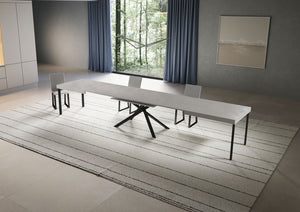 Tavolo Allungabile 200/460x90 cm Niket Cashmere Gambe Antracite