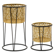 Ilul, Vaso set 2 Vasi, Portavasi Rimovibili, oro