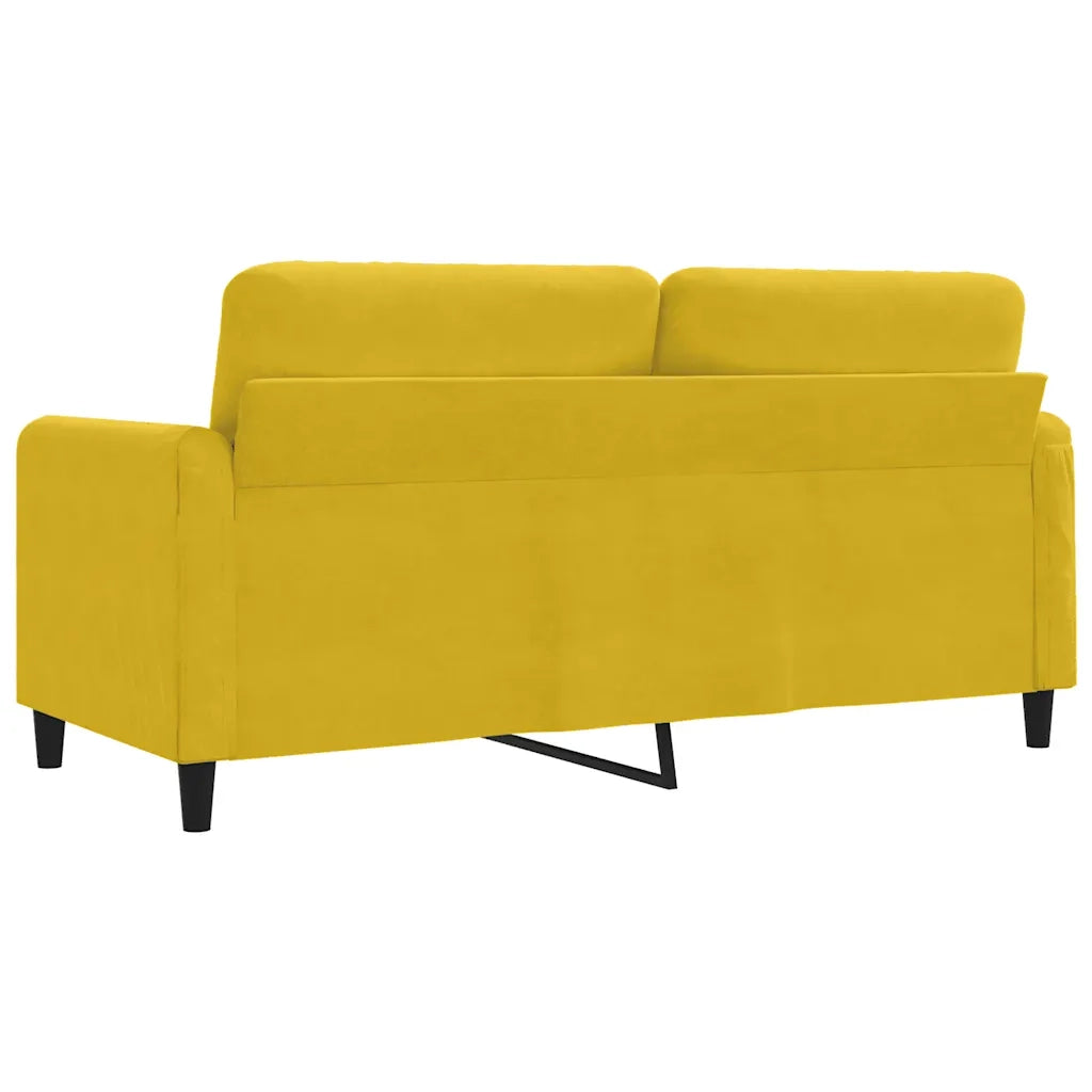 Divano a 2 Posti giallo 140 cm in Velluto 359448