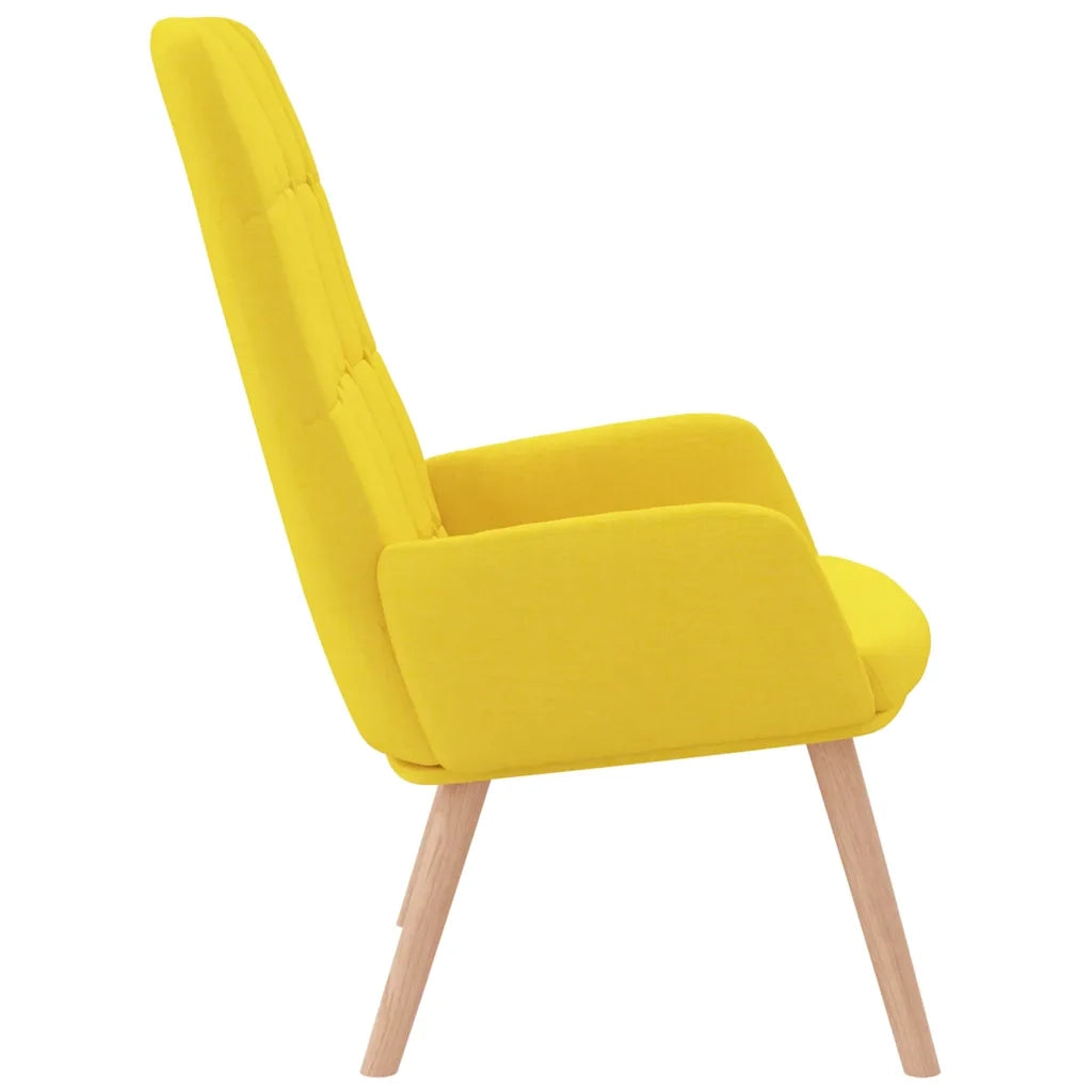 Sedia Relax Giallo Chiaro in Tessuto 4102648