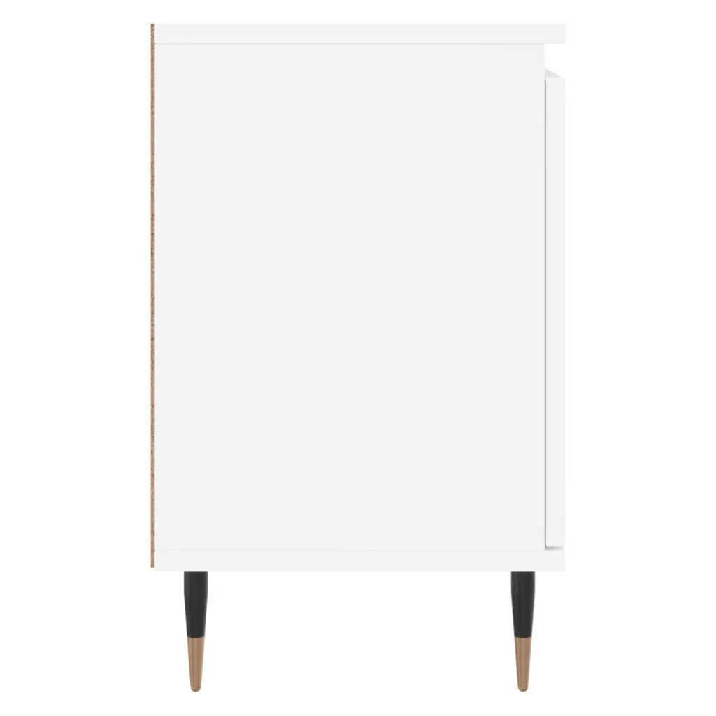 Comodini 2 pz-Set di 2 Tavolino da notte Bianchi 40x30x50 cm in Legno Multistrato 786909