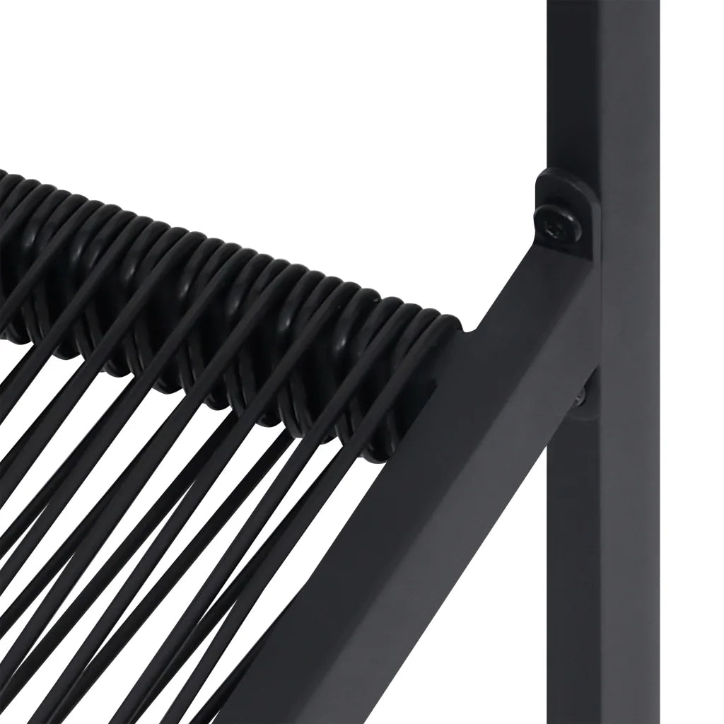 Sedie da Giardino 4 pz | Sedie da Esterno in Rattan Nero