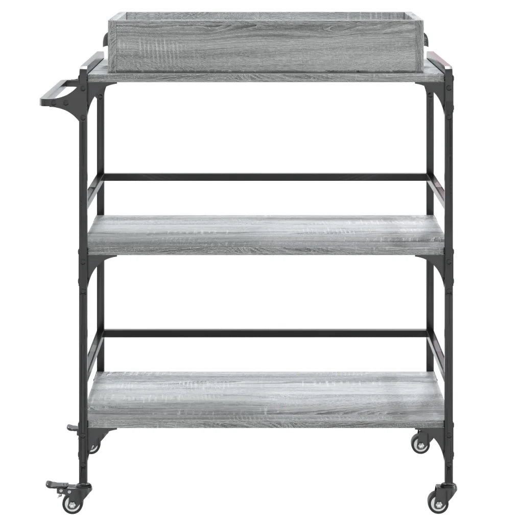 Carrello Cucina Grigio Sonoma 81,5x41x92,5 cm Legno Multistrato CFW7517742