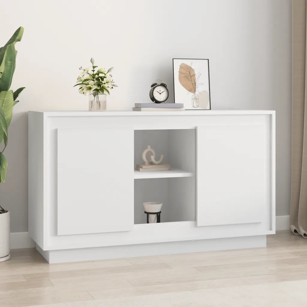 Credenza | Madia | Buffet da pranzo | Armadio da pranzo Bianca 102x35x60 cm in Legno Multistrato