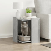 Recinto Lettiera Gatti Grigio Cemento 60x40x40 cm in Truciolato 857745
