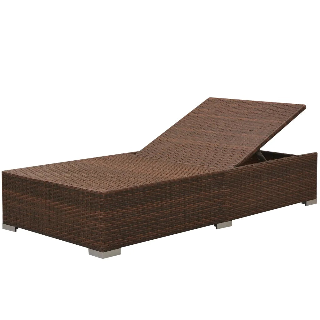 Set Divani da Giardino 3 pz con Cuscini in Polyrattan Marrone cod mxl 34807