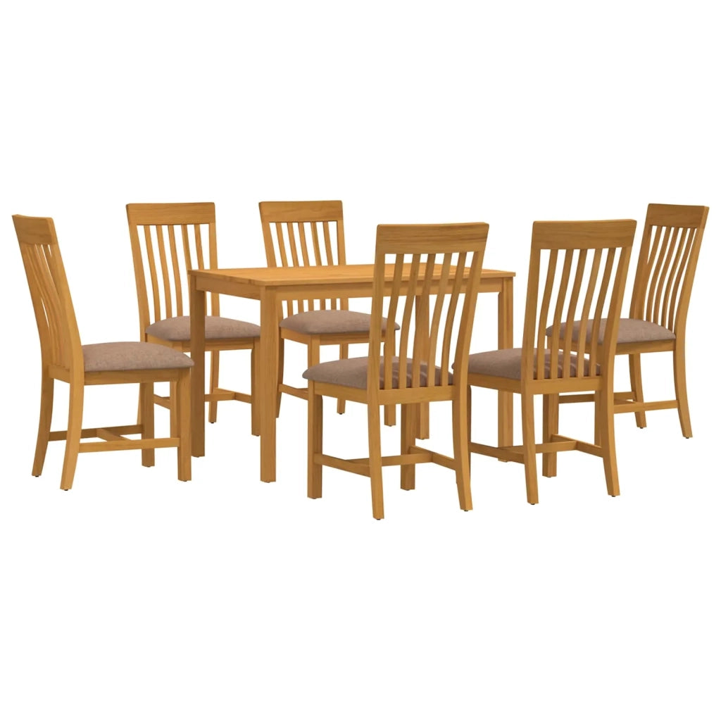 Set da pranzo 7 pz Grigio Legno di Quercia Massello 3430262