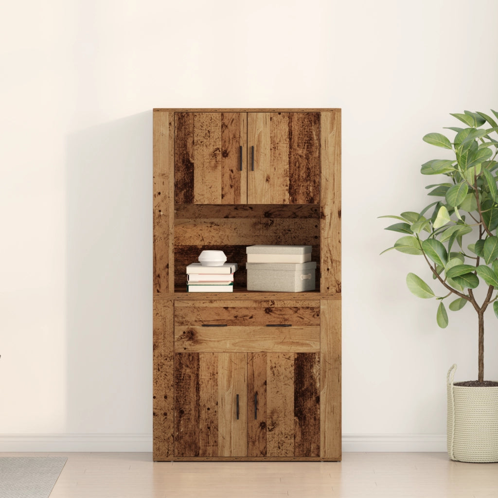 Highboard in Legno di Recupero 80x33x150 cm