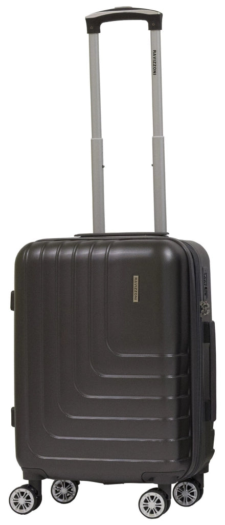 Set 3 Valigie Trolley Rigide in ABS 4 Ruote TSA Ravizzoni Titanio Grigie