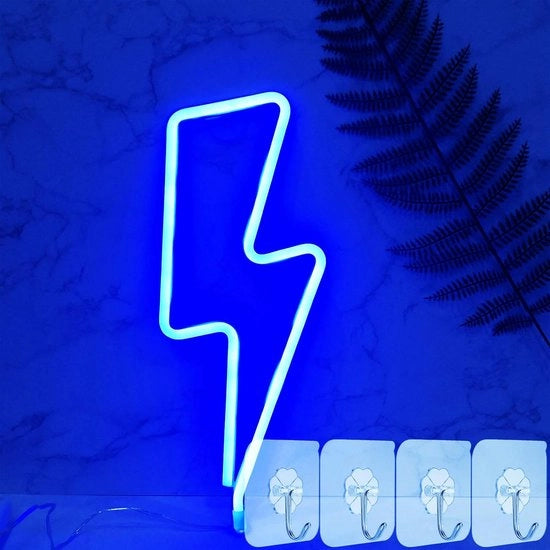 Luce Neon a LED per Decorazione di Parete - Lampada da Terra con Hanger a Batterie o USB
