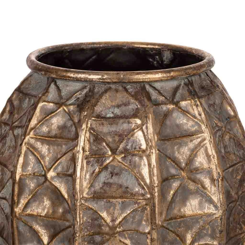 Vaso in metallo dorato 27x27x36,5h