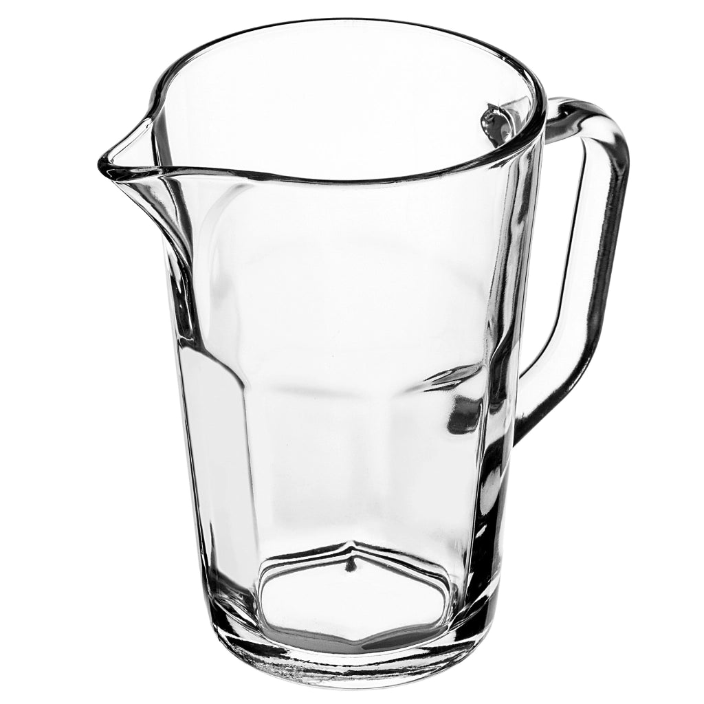 Caraffa in vetro KADAX per acqua, limonata, succo di frutta, 1 litro per acqua, bevande, composte.