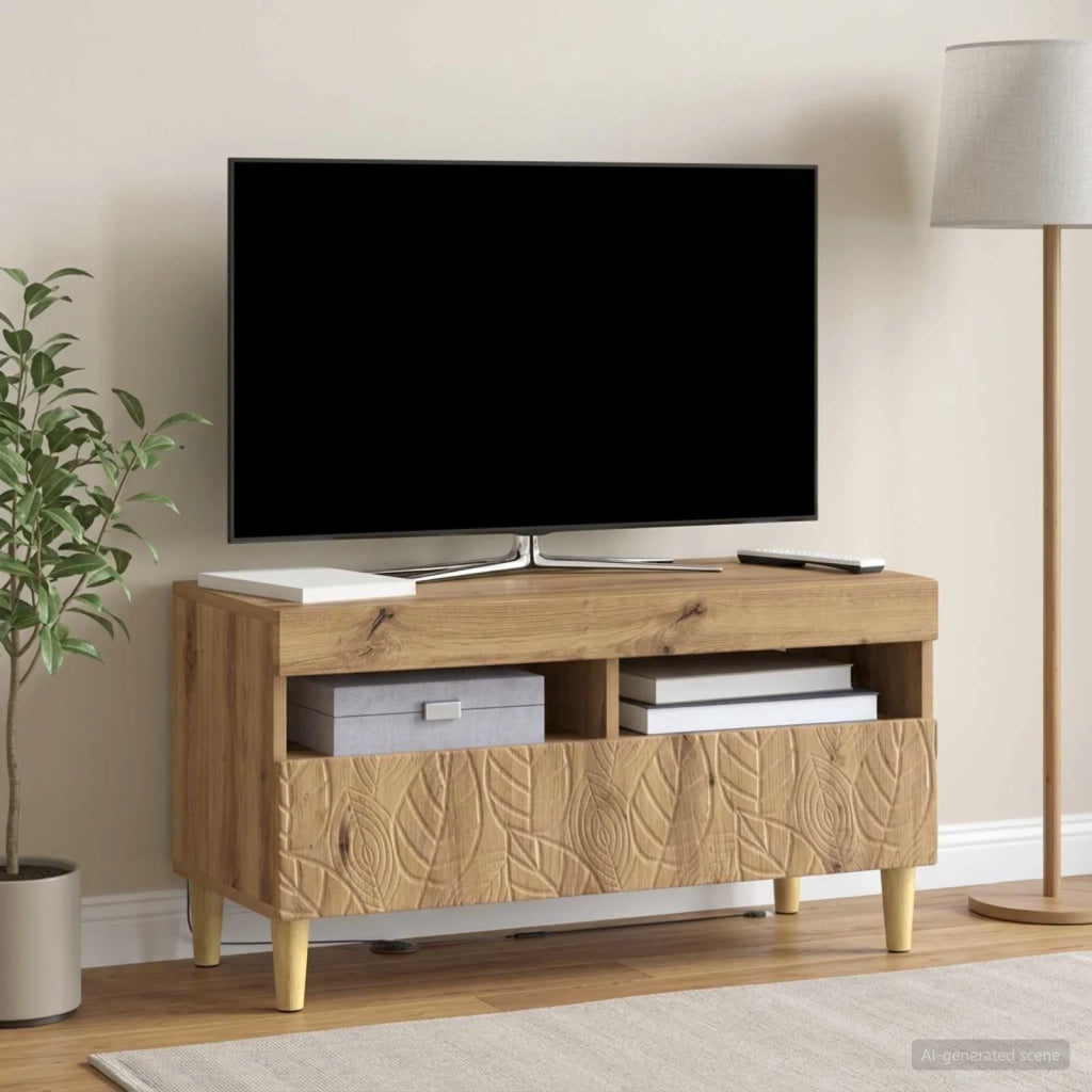 Mobile TV LED Rovere Artigianale Legno ingegnerizzato 897224
