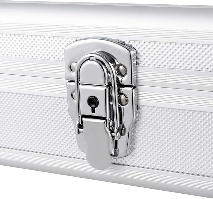 Custodia Dura in Alluminio per Fucili Valigetta Pistola con Serratura, 134 x 35 x 12 cm