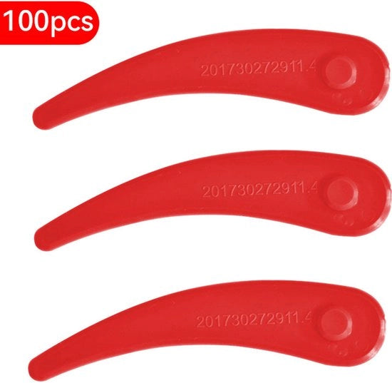 100 pezzi di forma a denti per mese falciatrice a lama plastica falciatrice a lama plastica attrezzi da giardino accessori