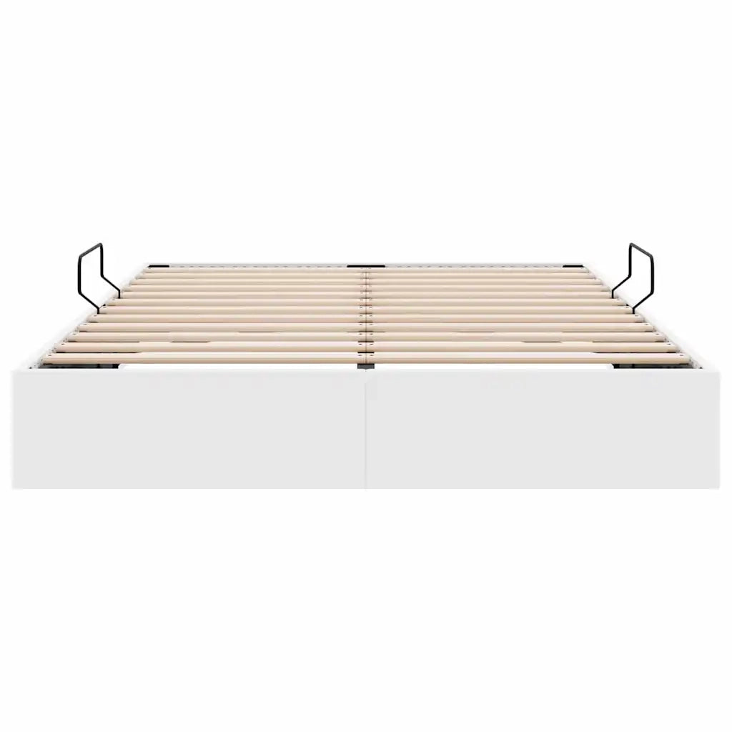 Letto con Contenitore Bianco Puro 137 x 190 cm Similpelle 3369973