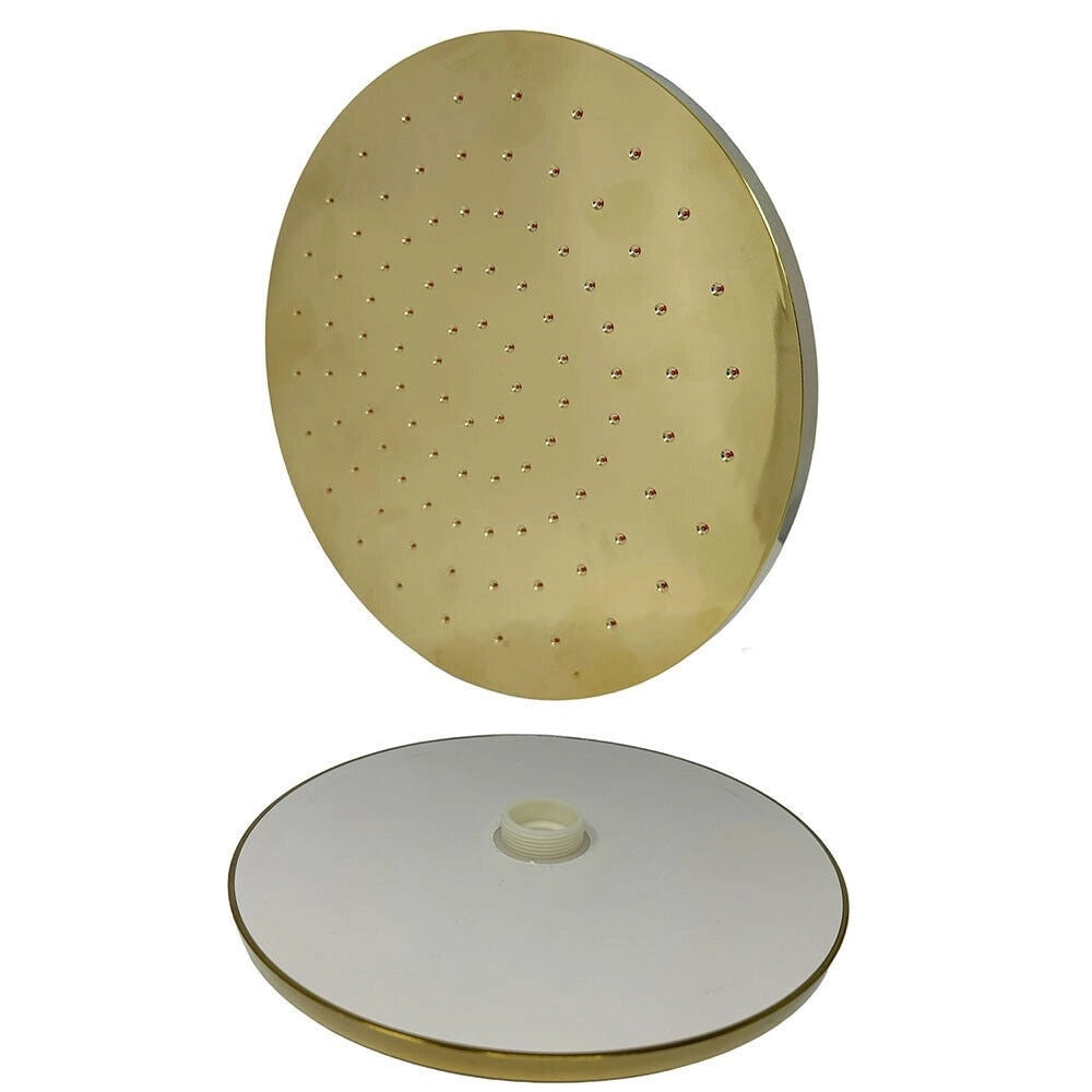 Trade Shop - Saliscendi Bagno Colonna Doccia Miscelatore Oro Soffione Rotondo Doccetta 87306 -