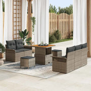 Set Divano da Giardino con cuscino 8 pcs Grigio polyrattan 3362078